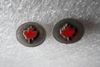 Manchet Knopen Zilver Canada, Ophalen of Verzenden, Zo goed als nieuw, Zilver
