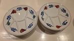 Boerenbont gourmetborden, Huis en Inrichting, Keuken | Servies, Ophalen of Verzenden, Zo goed als nieuw, Bord(en), Aardewerk