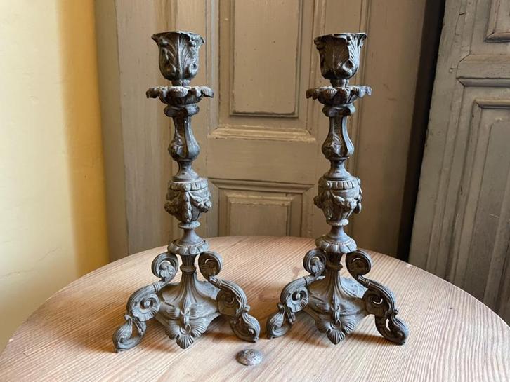 super frivole Kandelaars Kaarsenstandaard Frans, Antiek en Kunst, Antiek | Woonaccessoires, Ophalen of Verzenden