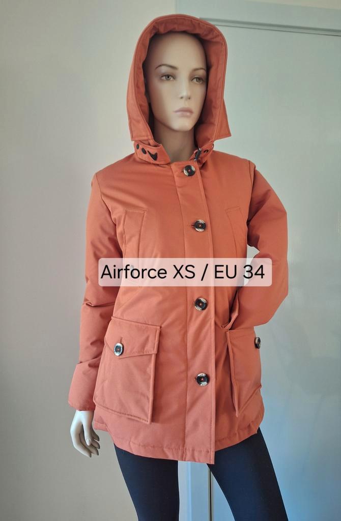 Nieuwe Airforce terracotta oranje parka regenjas XS / EU 34, Kleding | Dames, Jassen | Winter, Nieuw, Maat 34 (XS) of kleiner