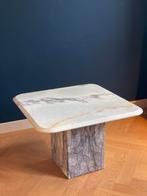 Unieke marmeren salontafel retro marmeren blad wit, Huis en Inrichting, Tafels | Salontafels, 100 tot 150 cm, Zo goed als nieuw