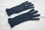 Oude blauwe gehaakte handschoentjes, Ophalen of Verzenden