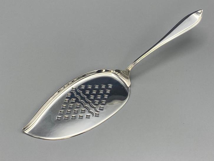 Zilveren visschep, puntfilet, 1967, Antiek en Kunst, Antiek | Bestek, Ophalen of Verzenden