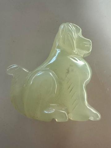 Ketting hanger Chinees jade hondje beschikbaar voor biedingen