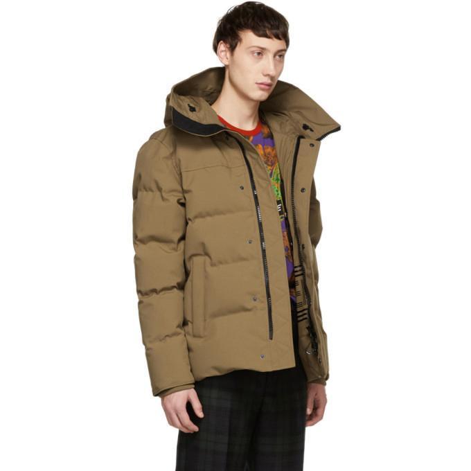 KENZO Tan Down | L | Winterjas | Eendendons, Kleding | Heren, Jassen | Winter, Zo goed als nieuw, Maat 52/54 (L), Bruin, Ophalen of Verzenden