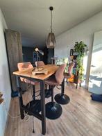 Bartafel met stoelen van Leen Bakker, Huis en Inrichting, Tafels | Statafels, Ophalen, In hoogte verstelbaar, Zo goed als nieuw