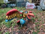 Polyester Vogel Carnaval Tuinbeeld, Tuin en Terras, Tuinbeelden, Ophalen, Gebruikt, Kunststof, Dierenbeeld
