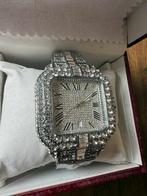 Cartier Moissanite horloge iced out, Sieraden, Tassen en Uiterlijk, Ophalen, Zo goed als nieuw