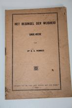 Het beginsel der wijsheid, Unie-rede van Dr G.A. Wumkes 1924, Boeken, Gelezen, Christendom | Protestants, Ophalen of Verzenden