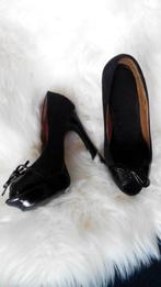 Prachtige zwarte pumps peeptoe maat 35.5 - 36, Pumps, Zwart, Ophalen of Verzenden, Zo goed als nieuw