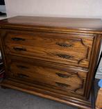 Houten commode met 4 lades, Ophalen, Gebruikt, 100 tot 150 cm, Met lade(s)
