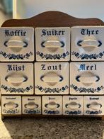 Vintage Kruidenrek met Keramische Lades, Ophalen of Verzenden, Gebruikt