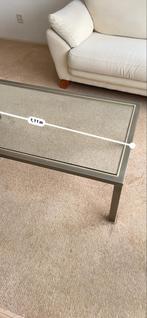 Salontafel Rechthoekig Glas/Metaal, Gebruikt, 100 tot 150 cm, Ophalen of Verzenden, Glas