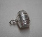 Zilveren vintage bedel wijn ton nr.1504, Overige merken, Verzenden, Zo goed als nieuw, 1 bedel