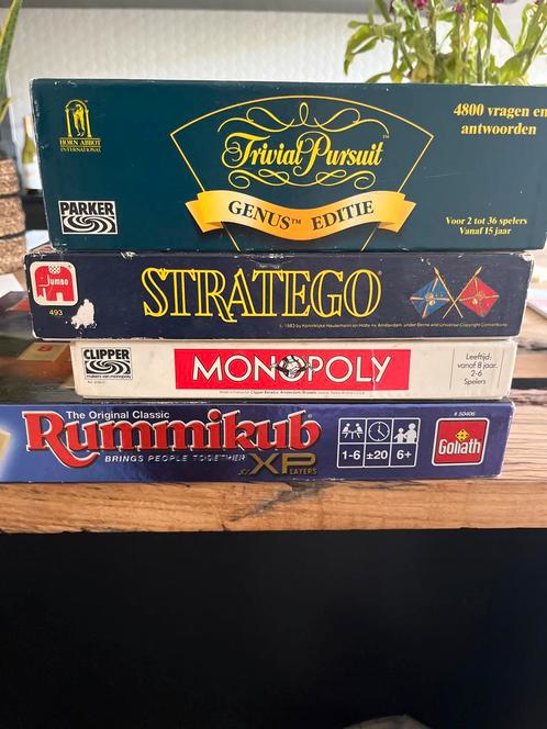 Rummikub, Monopoly, Stratego, trivial Pursuit, Hobby en Vrije tijd, Gezelschapsspellen | Bordspellen, Gebruikt, Een of twee spelers