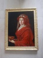 Vrouw van adel geportretteerd - Europese School, Antiek en Kunst, Kunst | Schilderijen | Klassiek, Ophalen of Verzenden