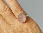 zilveren ring met natuurlijke Rozenkwarts steen zilver 925, O.T., Nieuw, Ophalen of Verzenden, Orientaltemptation@hotmail.com