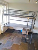 Hoogslaper met Bureau – Antraciet, Huis en Inrichting, Slaapkamer | Stapelbedden en Hoogslapers, Ophalen, Gebruikt, Eenpersoons