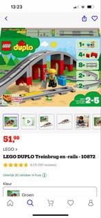 Lego Duplo Treinbrug & Rails 10872, Kinderen en Baby's, Speelgoed | Duplo en Lego, Ophalen of Verzenden, Gebruikt, Complete set