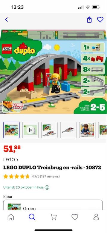 Lego Duplo Treinbrug & Rails 10872 beschikbaar voor biedingen