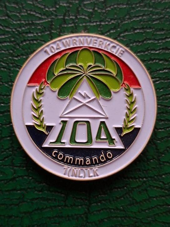 Coin 104 WRNVERKCIE/ Korps Commando Troepen/ KCT, Verzamelen, Militaria | Algemeen, Landmacht, Embleem of Badge, Nederland, Ophalen of Verzenden
