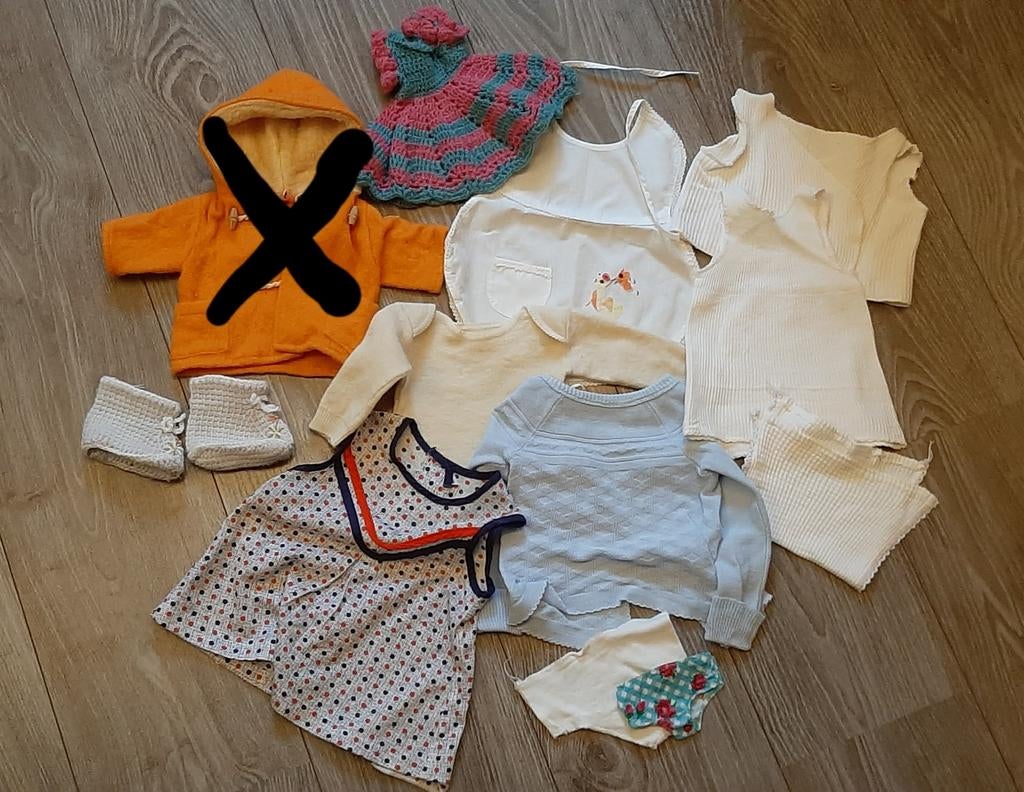 Poppenkleertjes vintage, Ophalen of Verzenden, Gebruikt