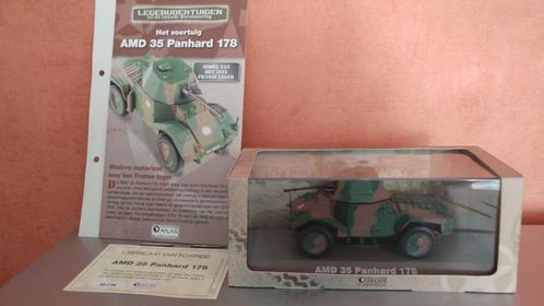 Atlas WW2 schaal 1:43 AMD 35 PANHARD 178, Hobby en Vrije tijd, Modelauto's | 1:43, Zo goed als nieuw, Overige typen, Overige merken