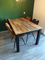Eetkamertafel met stoelen in goede staat, Huis en Inrichting, Ophalen, 50 tot 100 cm, Zo goed als nieuw, 150 tot 200 cm