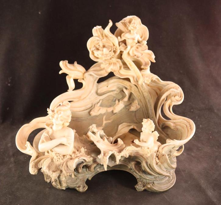 Fraaie grote antieke Jugendstil jardinière, Antiek en Kunst, Antiek | Porselein, Ophalen of Verzenden