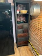 Romantische grijze kast met lades, Antiek en Kunst, Antiek | Meubels | Kasten, Ophalen of Verzenden