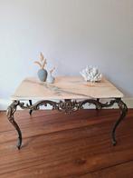 Messing met marmeren salontafel, Ophalen, Gebruikt, 50 tot 100 cm, Minder dan 50 cm