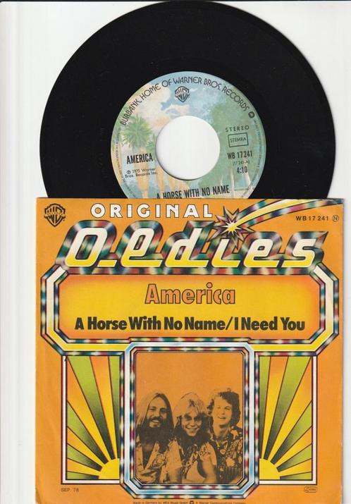 AMERICA   -   A HORSE WITH NO NAME   //   I NEED YOU   [7''], Cd's en Dvd's, Vinyl | Pop, Zo goed als nieuw, 1960 tot 1980, Overige formaten