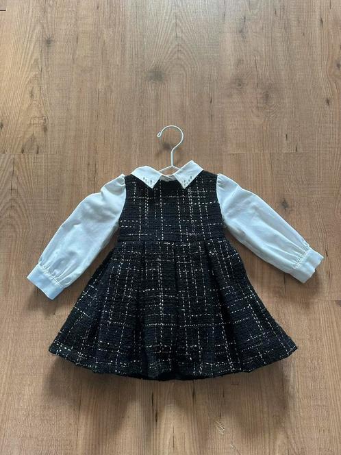 Unieke Lapin House Tweed jurk dress maat 80, Kinderen en Baby's, Babykleding | Maat 80, Zo goed als nieuw, Meisje, Jurkje of Rokje