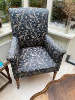 Antieke Engelse stoel ca 1900. Vruchtenhout met stof bekleed, Antiek en Kunst, Ophalen