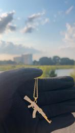 Ak47 ketting Goud, Met edelsteen, Nieuw, Ophalen of Verzenden, Goud