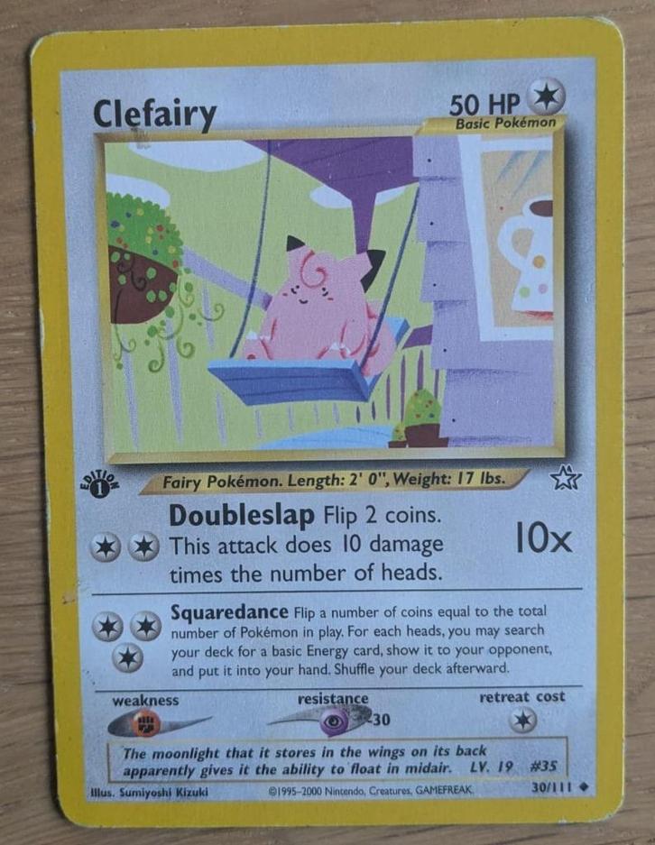 Pokémon Kaart - Clefairy [1st Edition] (30 / 111), Hobby en Vrije tijd, Verzamelkaartspellen | Pokémon, Zo goed als nieuw, Losse kaart