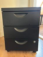 Ladekast voor Bureau met wielen en sleutel, Huis en Inrichting, Kasten | Ladekasten, Ophalen, Minder dan 50 cm, Gebruikt, 3 of 4 laden