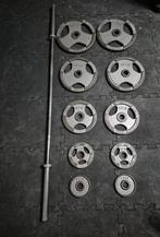 Olympische halterset van 125kg, meerdere sets beschikbaar!, Ophalen of Verzenden, Zo goed als nieuw, Benen, Halterset
