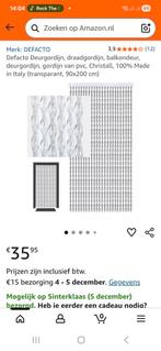 2 x Facto Vliegengordijn - 200 x 90, Huis en Inrichting, Stoffering | Gordijnen en Lamellen, Gebruikt, Crème, Modern, 150 tot 200 cm