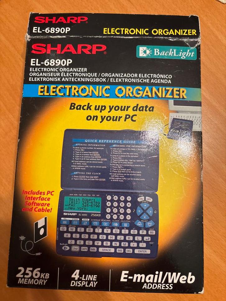 Sharp EL-6890 Organizer - Nieuw in doos!, Telecommunicatie, Pda's, Nieuw, Overige systemen, Overige merken, Met stylus of aanraakpen