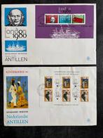 Nederlandse Antillen 1980 FDC 132A en 135A, groot formaat, Ophalen of Verzenden, Gestempeld