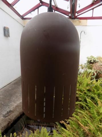 Dijkstra lamp hanglamp jaren 80 vintage retro bruin metaal   beschikbaar voor biedingen