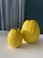 Des Pots citroen vaas, Huis en Inrichting, Woonaccessoires | Vazen, Geel, Aardewerk of Porselein, Ophalen of Verzenden, Zo goed als nieuw