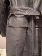 Half lange leren jas., Ophalen, Zo goed als nieuw, Grijs