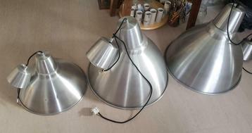 Ophanglampen, aluminium, H 45 cm zonder het bovenstuk beschikbaar voor biedingen