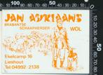 Sticker: Jan Adriaans - Brabantse schaapherder - Lieshout (8, Verzamelen, Ophalen of Verzenden