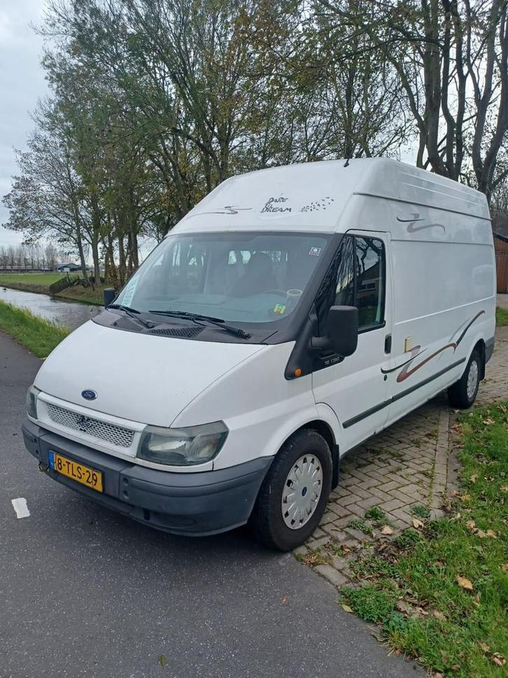 Ford transit 2.4 wit, Caravans en Kamperen, Campers, Bedrijf, Buscamper of Camperbus, Ford, Ford, Diesel, Handgeschakeld, Standkachel