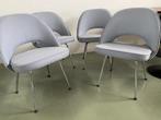 4x Refurbished Saarinen stoel M 72 - licht grijs, Nieuw, Saarinen Vintage, Grijs, Vier