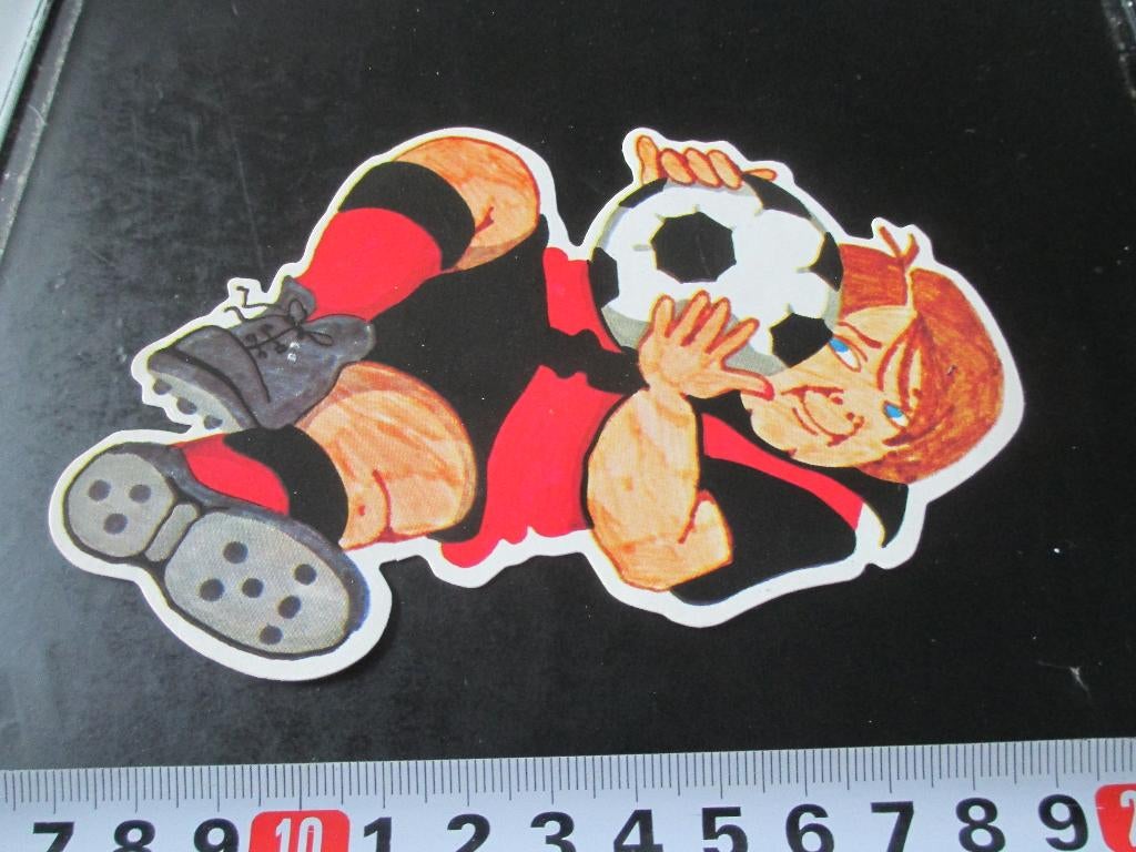 sticker strip voetbal keeper, Ophalen, Zo goed als nieuw