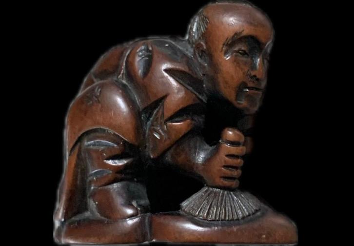 Netsuke Meiji 'kokoro ritueel', Antiek en Kunst, Kunst | Niet-Westerse kunst, Ophalen of Verzenden